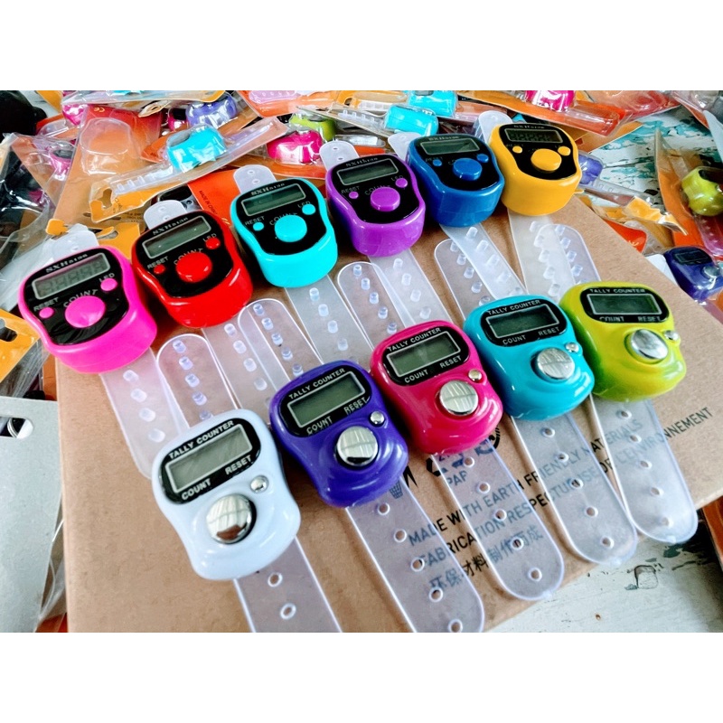 เครื่องนับจำนวนดิจิตอล tally counter เปลี่ยนถ่านได้ มี 2 แบบและหลายสีให้เลือก จัดส่งรวดเร็วจากในไทย