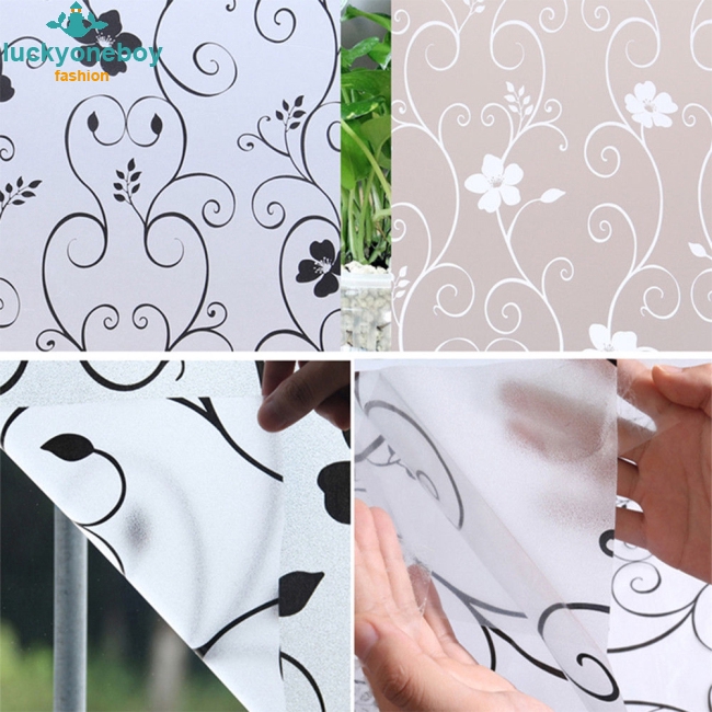 2Mx 45CM PVC Waterproof Frosted Glass Film Sticker for Bathroom Window ...
