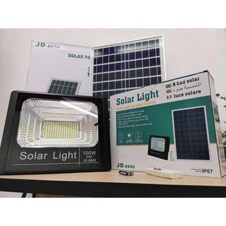 โคมไฟ Solar Light 100W สปอร์ตไลท์ของแท้จาก JD รุ่น JD-8800 รับประกัน