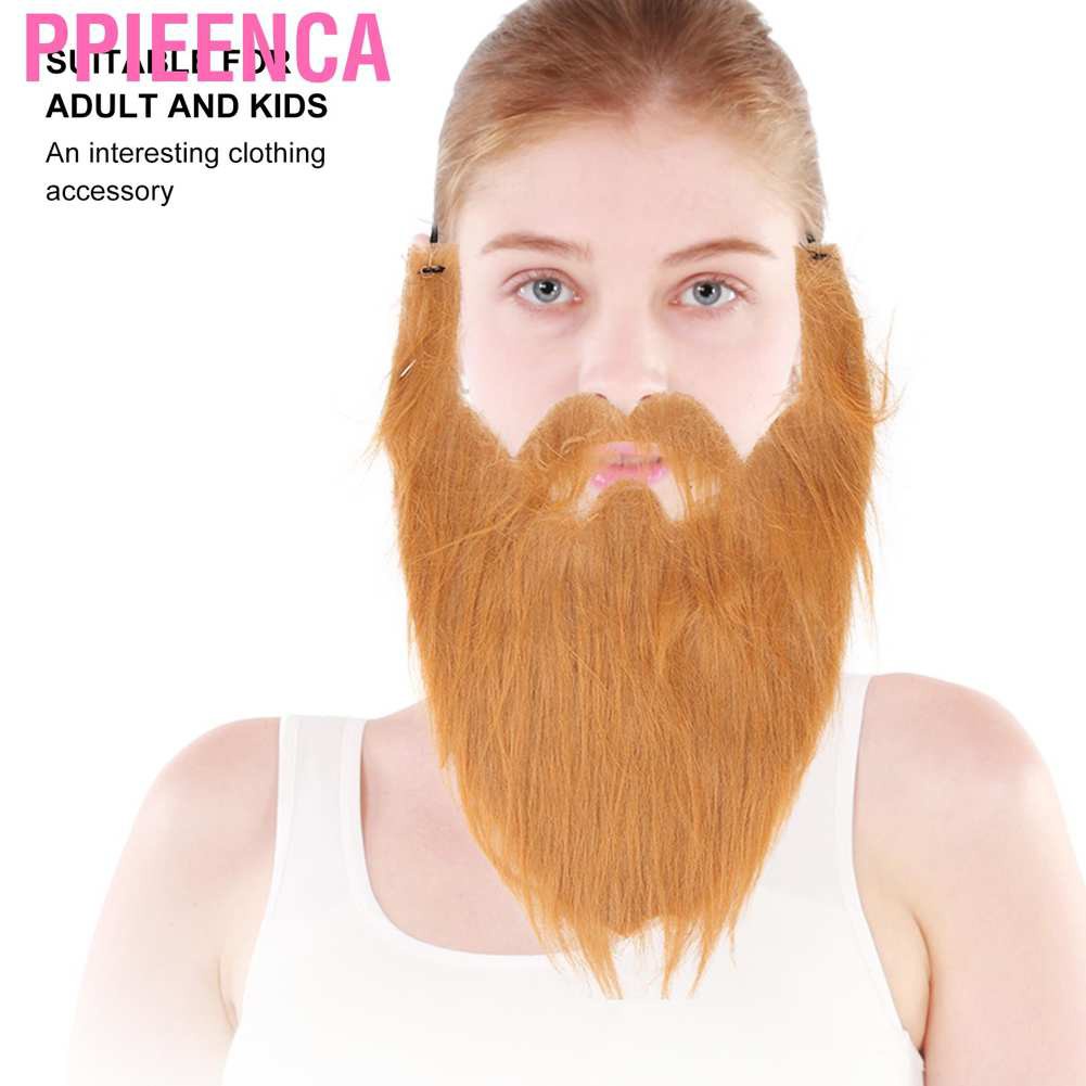 Ppieenca Stimulated Fake Beard Funny False Moustache Whiskers Facial Hair For Halloween Cosplay Shopee Thailand