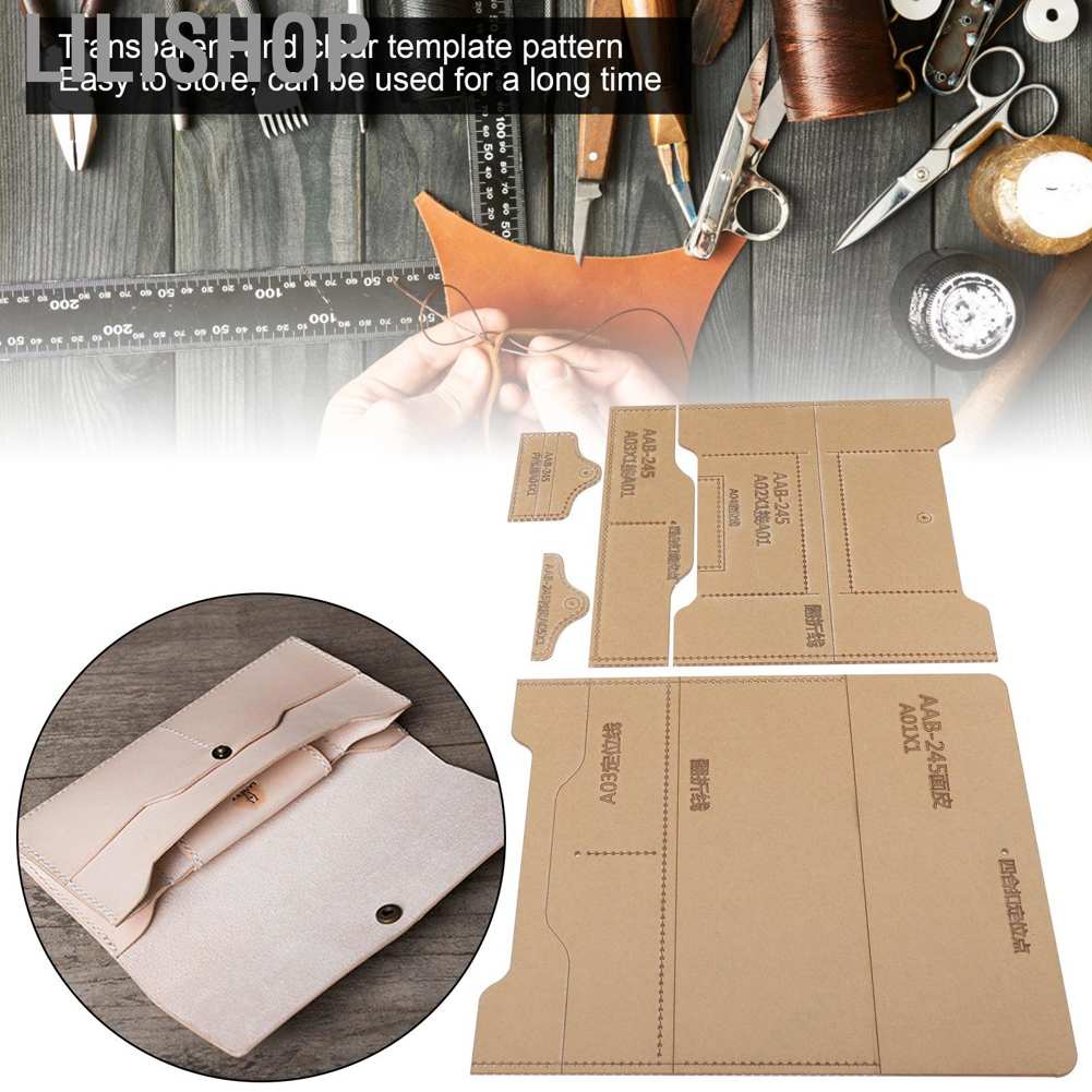 Lilishop Acrylic Template Tool Long Wallet Pattern DIY Leather ...