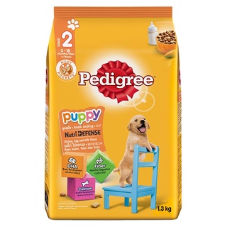 Pedigree  เพดดิกรี อาหารลูกสุนัขชนิดเม็ด รสไก่ ไข่และนม 1.3 กก. (9310022530708)