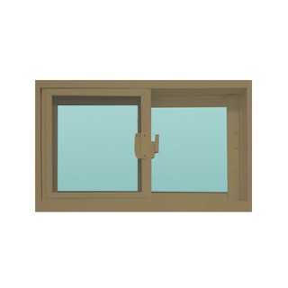 WINDOW S-S ONE STOP/F8 80X50CM LIGHT BROWN หน้าต่างอะลูมิเนียม S-S มุ้ง ONE STOP F8 80x50ซม. สี LIGHT BROWN หน้าต่างบานเ