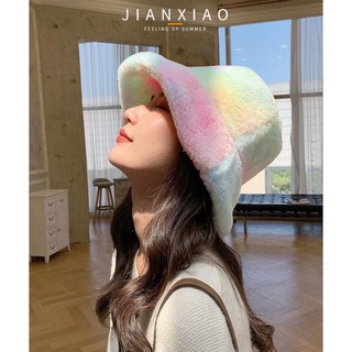 🌟พร้อมส่ง🌟 🧢หมวกสีรุ้งพาสเทล