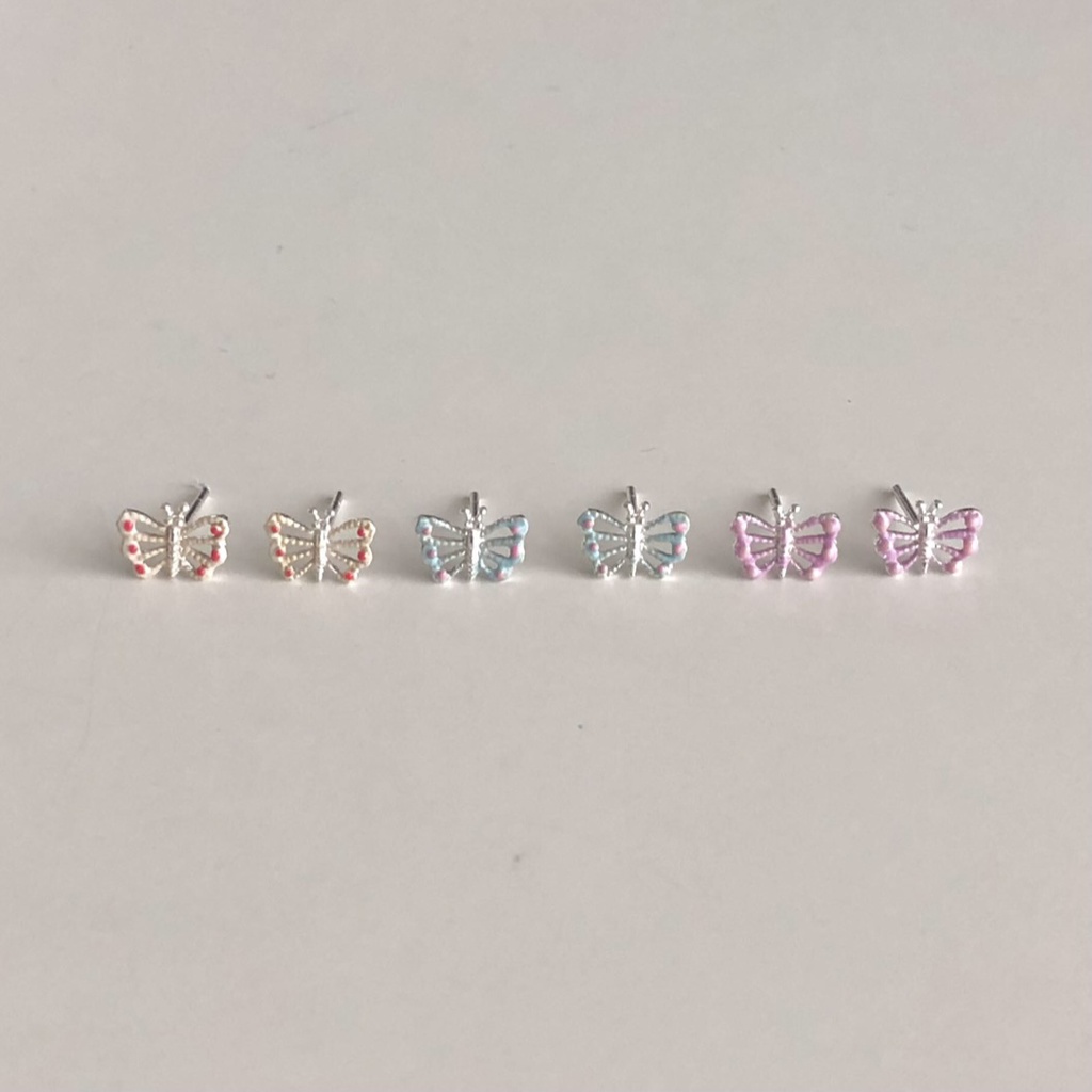 Winterwinter Jewelry Silver925 : เครื่องประดับเงินแท้ ต่างหูเงินแท้ รูปผีเสื้อ