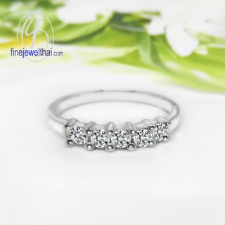 Finejewelthai แหวนเพชร-แหวนทองคำขาว-แหวนหมั้น-แหวนแต่งงาน-Diamond-Wedding-Ring - R1209cz