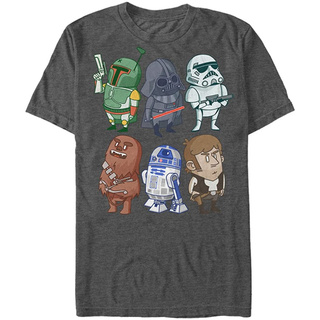 T-shirt  เสื้อยืดแขนสั้นลําลอง ผ้าฝ้าย ระบายอากาศได้ดี พิมพ์ลายกราฟฟิค Star Wars สําหรับผู้ชายS-5XL