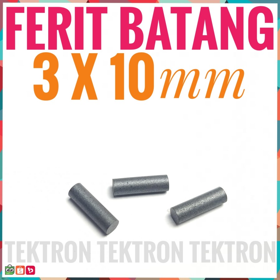 Ferrite Rod 3mmx10mm 3mm 1cm d 3 mm p 10mm Core Inductor Osilator LPF