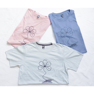 Pakon เสื้อยืด minimal ผ้า cotton ใส่สบาย สกรีน flower