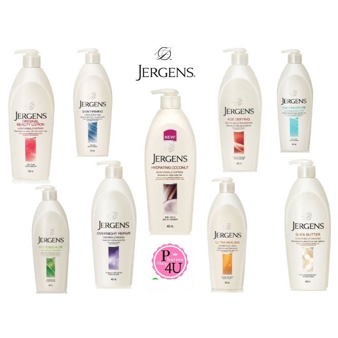 ส่งไว!! Jergens body lotion โลชั่นเจอร์เกน  มี 8สูตร ultra healing โลชั่นบำรุงผิวกาย เจอร์เกน Jergans