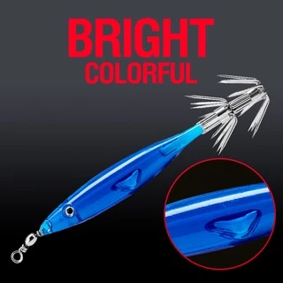 เหยื่อตกปลาหมึกเรืองแสงในที่มืด พลาสติกแข็ง 3D 8 สี 6 ซม. 5 กรัม 1 ชิ้น