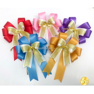 [no.2502307](20ชิ้น) โบว์สำเร็จรูป ขนาด 10*12 ซม. แต่งมุกเส้…