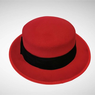 หมวกปานามา หมวกทรงเค้ก ผ้าสักหลาด Panama Pancake Hat