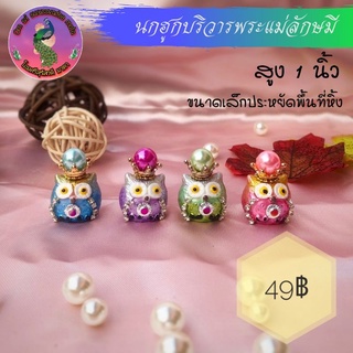 นกฮูกพระแม่ลักษมี นกฮูกตัวเล็ก 4สีมงคลเรียกทรัพย์