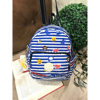 KIPLING EMOJI MINI 2WAY BACKPACK กระเป๋าเป้สะพาย 2Way ลาย Emoji สุดน่ารักวัสดุ Nylon+Polyester100%