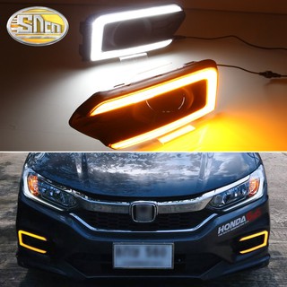 ไฟเลี้ยวกลางวัน LED 12V กันน้ํา สีเหลือง สําหรับ Honda City Grace 2017-2020