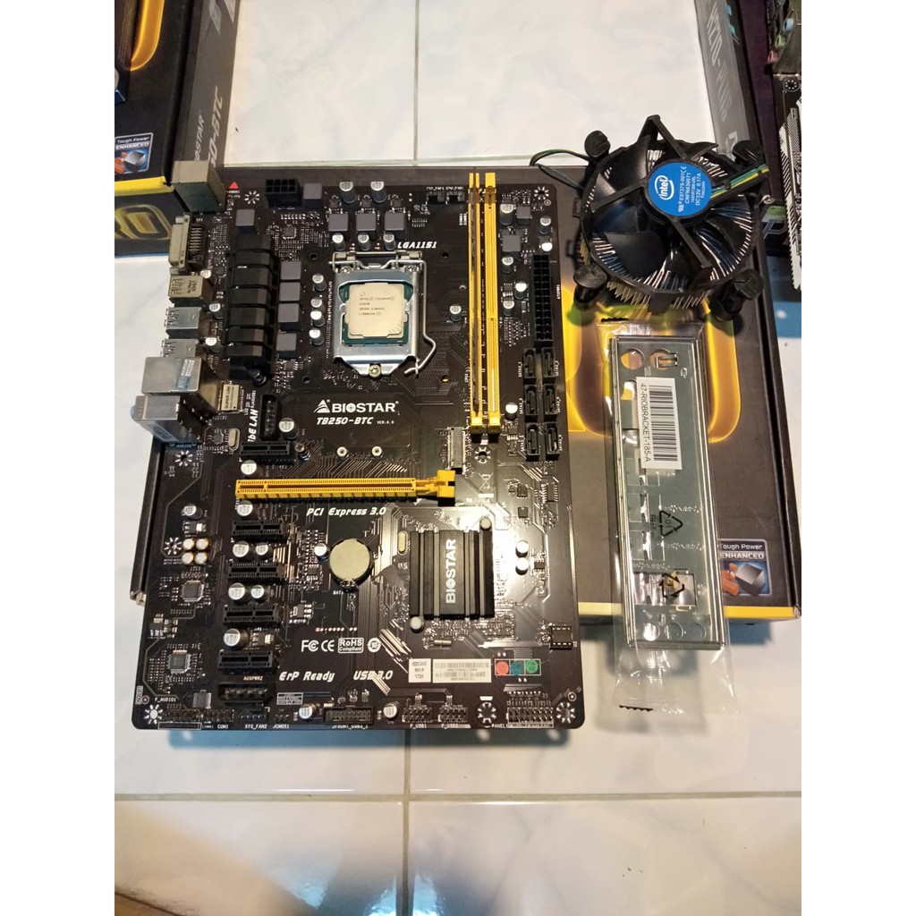 Cpu g3930+mb Biostar tb250-btc+ ram ddr4 4g 2133