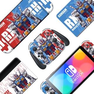 Nintendo Switch Skin GUNDAM ไวนิลรูปลอกสติกเกอร์ป้องกันผิวหน้าป้องกันเต็มชุดคอนโซล Joy-Con Dock