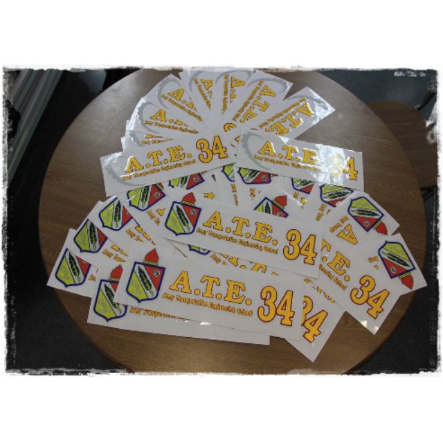 สติ๊กเกอร์ติดรถยนต์ A.T.E. สะท้อนแสง (มีทุกรุ่น) 📌 แจ้งรุ่นในช่องหมายเหตุด้วยครับ