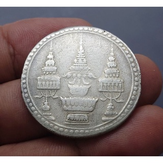 เหรียญบาท เนื้อเงิน สมัย ร.5 พระจุลมงกุฎ-พระแสงจักร ปี พ.ศ.2412 รัชกาลที่5 แท้ #เหรียญโบราณ #เหรียญ 1บาท #หายาก #ช้างพาน