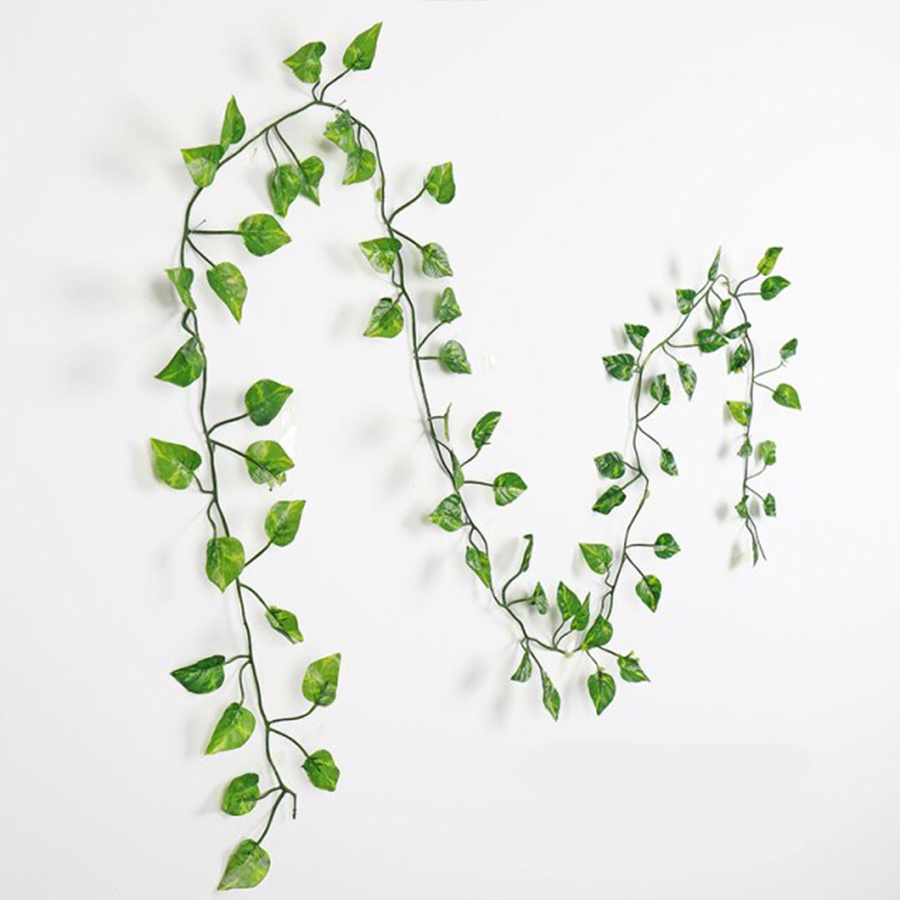 ไม้เลื้อย ใบไม้ประดิษฐ์ ใบพลูด่าง (1ชิ้น) ไม้เลื้อยปลอม เถาวัลย์ปลอม หญ้าเทียม ไม้เลื้อยปลอม leaf string nananatural