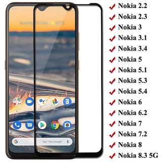 กระจกนิรภัยกันรอยหน้าจอ แบบเต็มจอ สําหรับ Nokia 5.4 3.4 Nokia 6.2 7 7.1 7.2