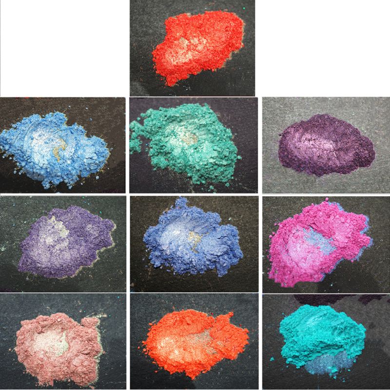 for Aurora Pearl Pigment Powder Mica Pearlescent Colorants Resin Dye Jewelry Mak - รูปที่ 2