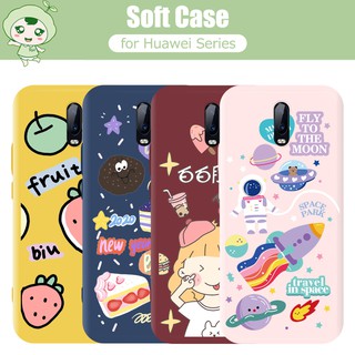 เคส Soft Phone Case Huawei Y7A P Smart 2021 Y5P Y6P Y7P Y8P 2020 P20 P30 P40 Pro Plus Mate 30 10 20 Lite Nova 2i 3i 4 3e 4e 5T 5i 7i 6 SE 7 Pro Y9 Prime 2019 P Smart Plus Space Fruit Girl