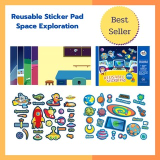 สติ๊กเกอร์ ลอกออกใช้ซ้ำได้ รุ่น อวกาศ Reusable Sticker Pad Space Exploration ยี่ห้อ Joan Miro สินค้าพร้อมส่ง