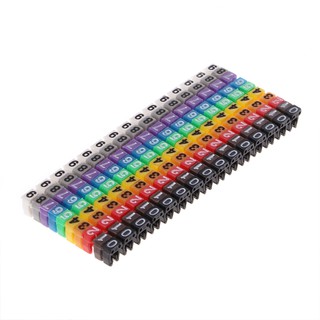 kiss*150 Pcs Cable Markers Colourful C-Type Marker Number Tag Label For 2-3mm Wire