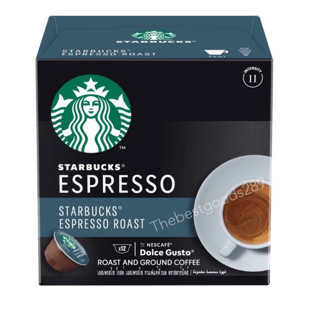 พร้อมส่ง🔥 STARBUCKS BY NESCAFE DOLCE GUSTO แคปซูลกาแฟ ESPRESSO DARK ROAST 12 แคปซูล 1 กล่อง แคปซูลกา