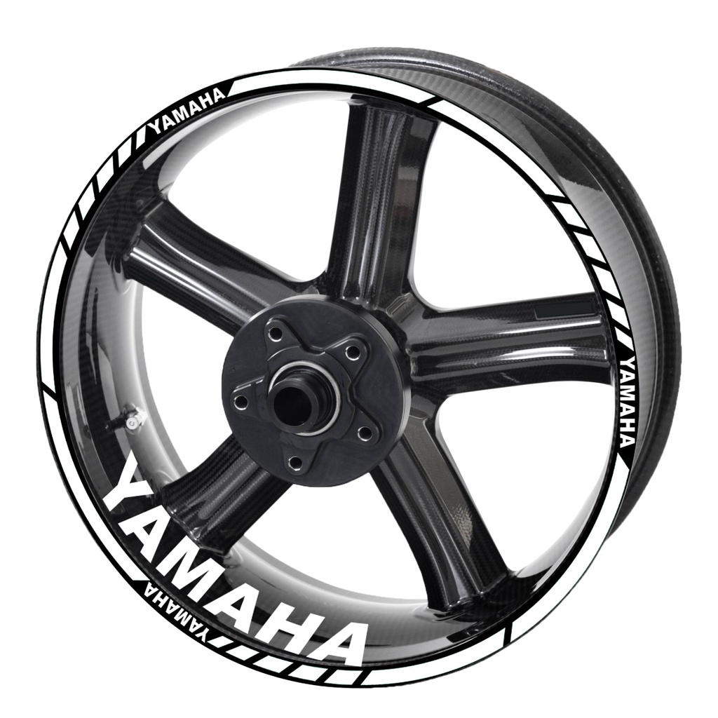 สติ๊กเกอร์ขอบล้อ Yamaha สติ๊กเกอร์สะท้อนแสงรถจักรยานยนต์ Yzf R1 R3 R15 R1m R6 Mt07 Mt09 FZ6 Raptor R15 Wr450f Hp4 สติ๊กเกอร์ล้อ