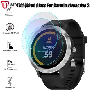 myron 2 . 5 d ฟิล์มกระจกกันรอยสําหรับ garmin vivoactive 3