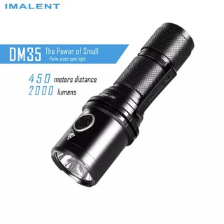 พร้อมส่ง Imalent DM35 ไฟฉายแบบชาร์จไฟ CREE XHP35 HI LED สูงสุด 2000 ลูเมน thorw 450เมตรพร้อม Micro-USB 5000mAh แบตเตอรี่