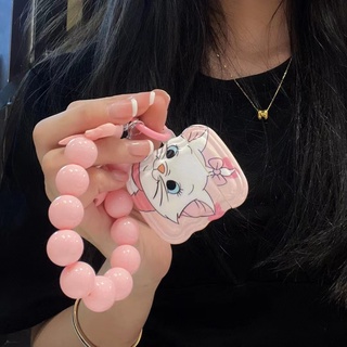 เคสหูฟังบลูทูธ tpu แบบนิ่ม ลายการ์ตูนแมวสีชมพู สําหรับ airpods 1 2 pro 3