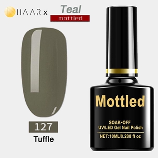 ยาทาเล็บ เจล Gel Nail Polish HAAR x Mottled Teal Tone โทน เทล สี เขียว อม ฟ้า เทา จัดจำหน่ายโดย HAAR Distributed by H...