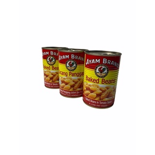 AYUM BRAND ตรา อะยัม BAKED BEANS IN TOMATO SAUCE ถั่วอบในซอสมะเขือเทศ 番茄酱焗豆425g1SETCOMBO/จำนวน 3 กระป๋อง,1275g ราคาพิเศษ