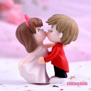 (shki) ตุ๊กตาคู่รักโรแมนติก diy ขนาดเล็กสําหรับตกแต่งสวน