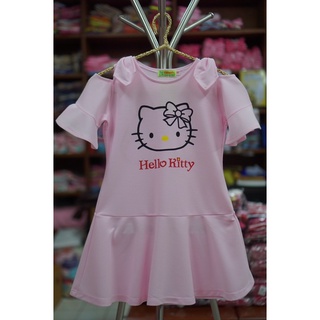 ชุดเดรส เด็กหญิง HelloKitty แขนตุ๊กตา