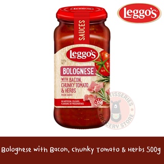 LEGGOS Bolognese with Bacon, Chunky Tomato &amp; Herbs 500g เลกโกส์ โบโลญเนส วิทเบคอน 500กรัม