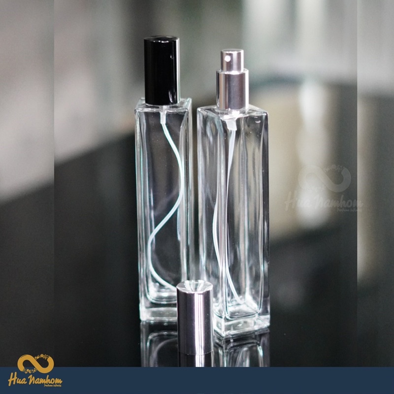 ขวดสเปรย์ ทรงสี่เหลี่ยมสูง ฝาและหัวสเปรย์อย่างดี 30-100ml