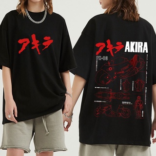 เสื้อยืดโอเวอร์ไซส์เสื้อยืดแขนสั้นลําลอง พิมพ์ลายการ์ตูนญี่ปุ่น Akira Neo Tokyo โอเวอร์ไซซ์ สไตล์ฮิปฮอป แฟชั่นฮาราจูกุ ส