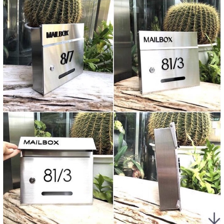NEW ตู้จดหมาย สแตนเลส เกรด304แท้ พร้อมติดเลขที่บ้าน รุ่นนิยม ราคาพิเศษ อย่างดี - รูปที่ 6