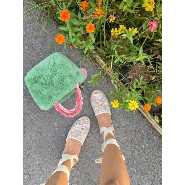 พร้อมส่ง รองเท้าแตะพันข้อ ลูกไม้ N999 lace Up sandlas รองเท้าแตะผู้หญิง พันข้อ รองเท้าแตะรัดส้น