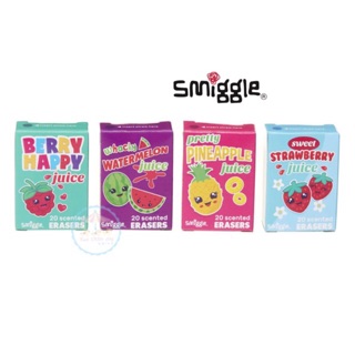 พร้อมส่ง! เซ็ทยางลบกลิ่นหอมน่ารักๆ Smiggle Super Juice Eraser เซ็ท 4 กล่อง