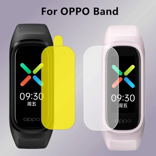 ฟิล์มกันรอยหน้าจอ TPU นิ่ม แบบใส สําหรับ OPPO Band สร้อยข้อมือ สายรัดข้อมืออัจฉริยะ