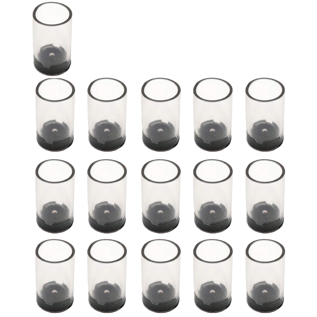 16 Pcs Clear Sleeve Floor Protectors Round Chair Leg Cap With Felt