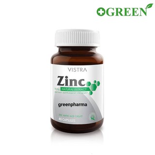 VISTRA ZINC 15 mg Natural Extract 45 Capsules วิสทร้า ซิงก์ 15 มก. ขนาด 45 แคปซูล