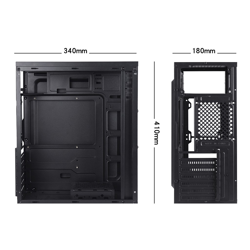 VENUZ ATX Computer Case VC1917Aไฟ RGBส่งฟรีประกัน 1ปีแถมพัดลมwith RBG LED(ด้านหลังตัวเคส 1 ตัว ด้านข้างเป็นกระจกใสอะคริค