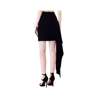 [MILIN] Kara Skirt Straight line mini skirt with side ruffle กระโปรงสั้น ทรงตรง แต่งระบายข้าง
